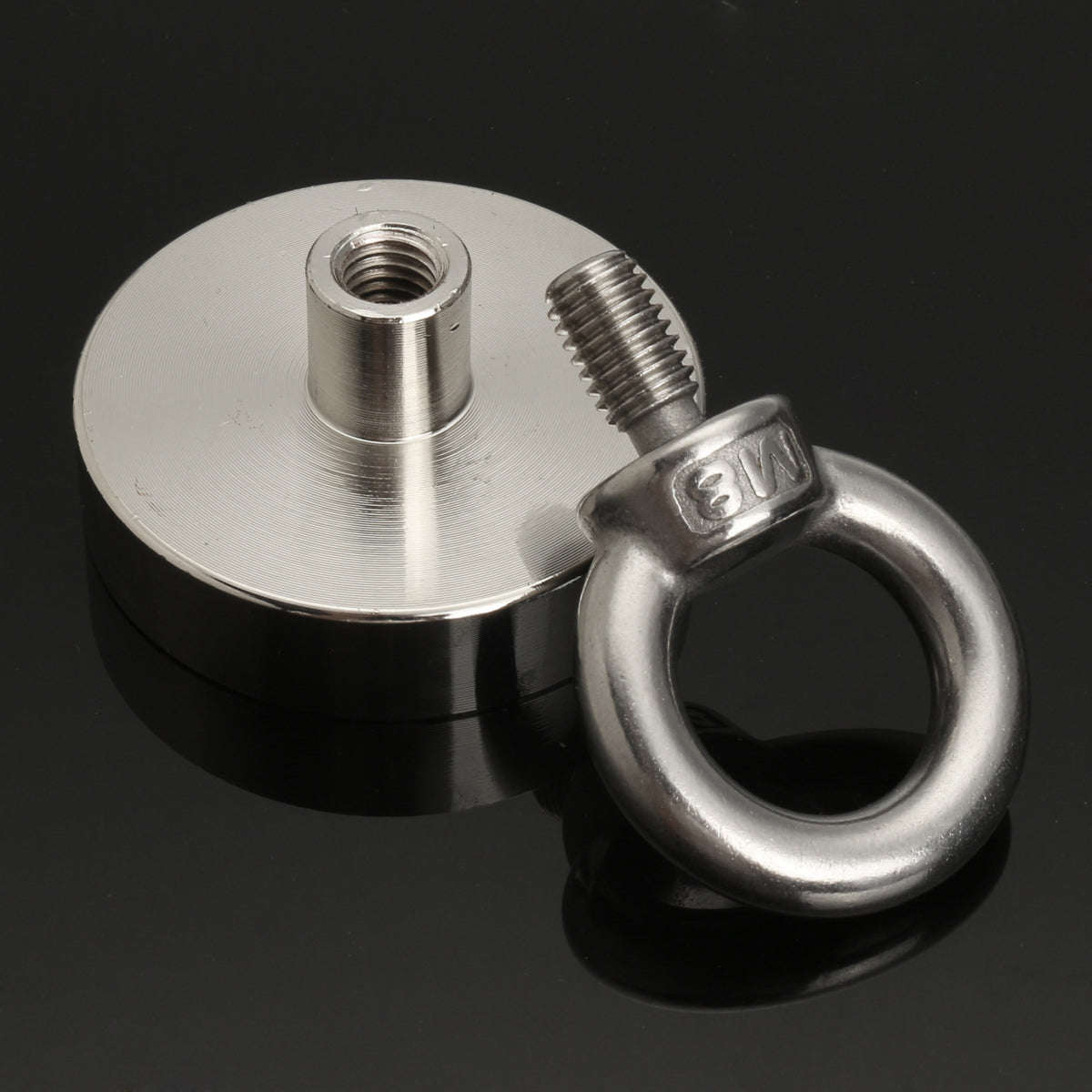 Eyebolt 48mm x 60mm Metal Detector Ring Neodymium Magnet