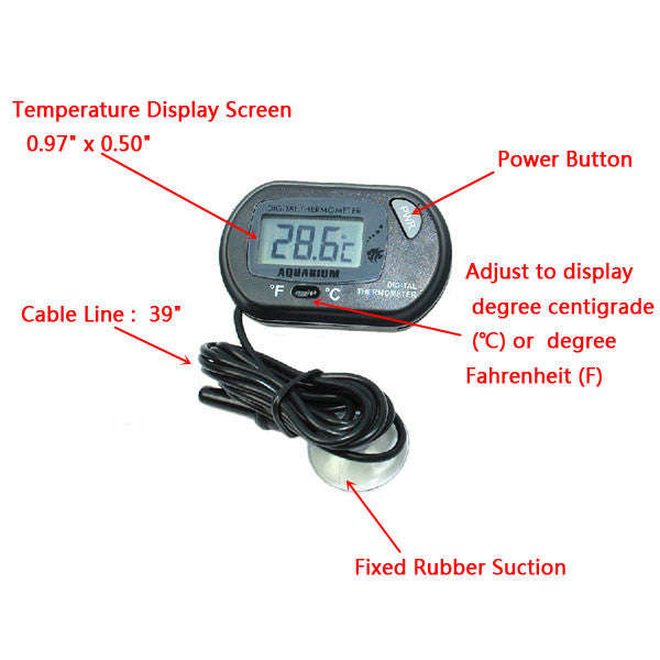 *LOCAL STOCK* Digital Fish Aquarium Terrarium Water LCD Thermometer