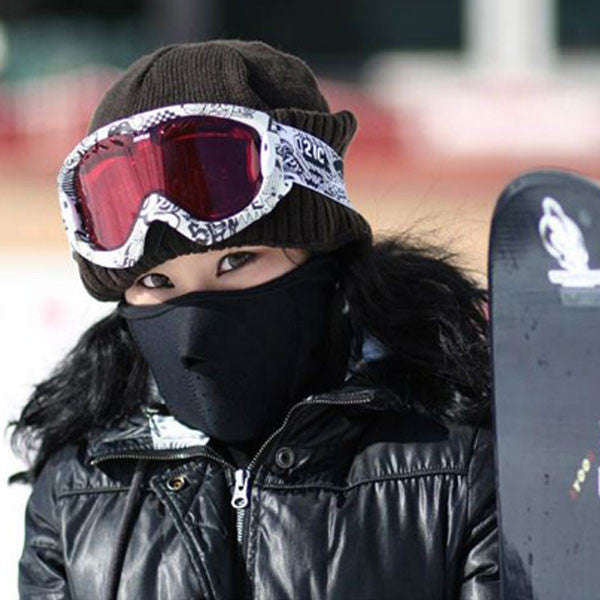 Motorcycle Bike Breathable Face Mask - Red+Black