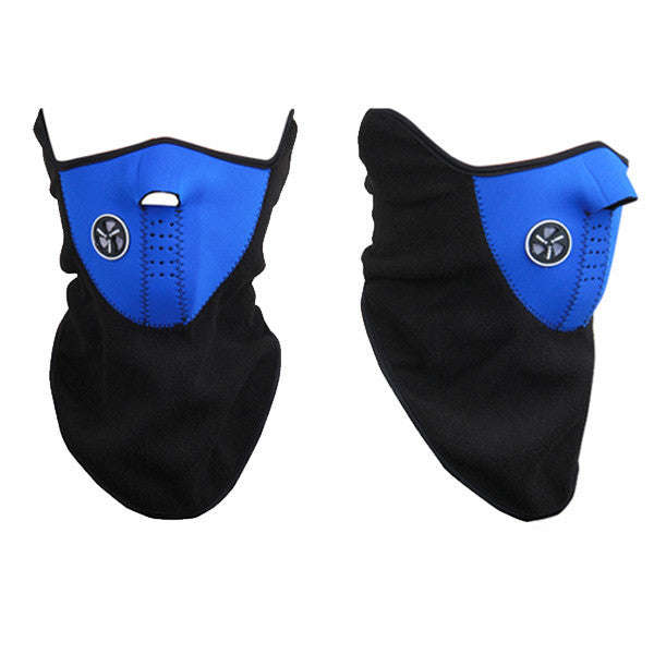 Motorcycle Bike Face Mask - Blue+Black