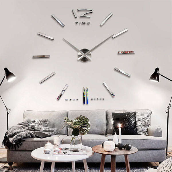 *LOCAL STOCK* Big Large DIY 3D Mirror Wall Clock