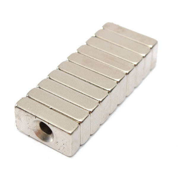 *LOCAL STOCK* 10pcs 20x10x5mm Block Hole Rare Earth Neodymium Magnets