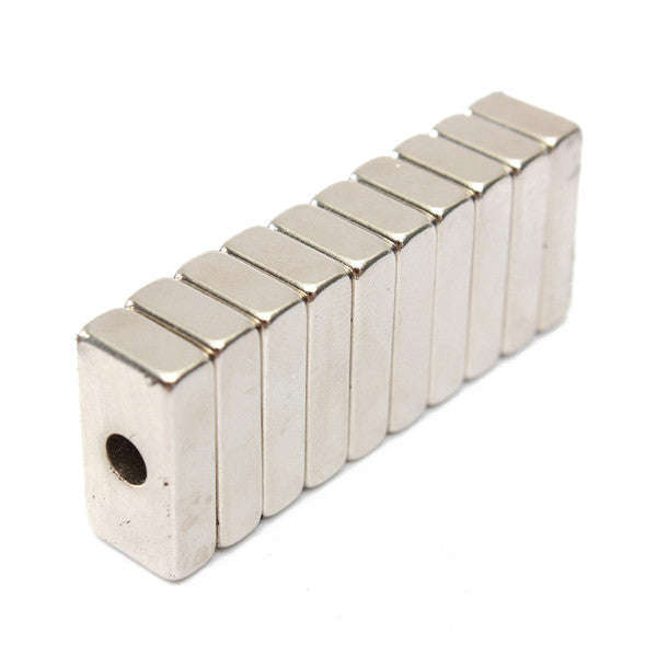 *LOCAL STOCK* 10pcs 20x10x5mm Block Hole Rare Earth Neodymium Magnets