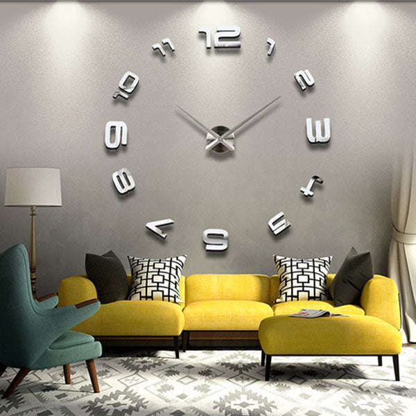 *LOCAL STOCK* DIY 3D Mirror Large Home Wall Clock
