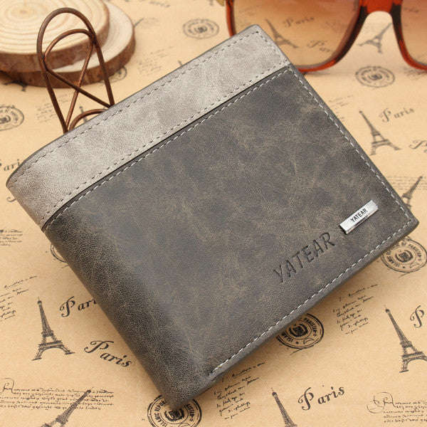*LOCAL STOCK* Men's Leather Bifold Wallet - Grey