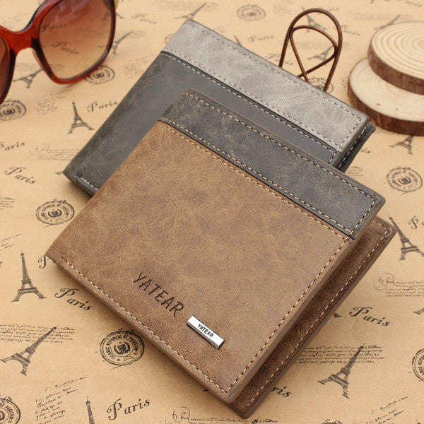 *LOCAL STOCK* Men's Leather Bifold Wallet - Grey