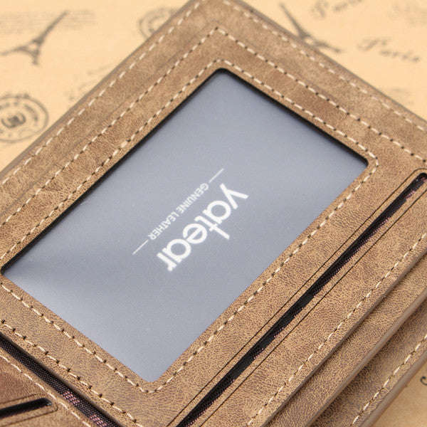 *LOCAL STOCK* Men's Leather Bifold Wallet - Grey