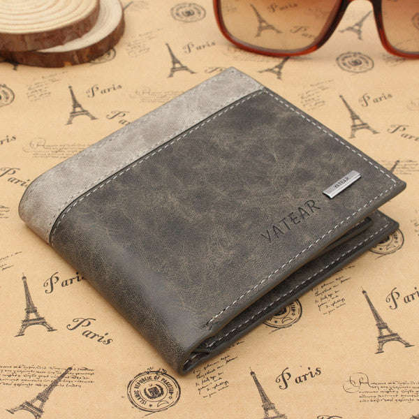 *LOCAL STOCK* Men's Leather Bifold Wallet - Grey