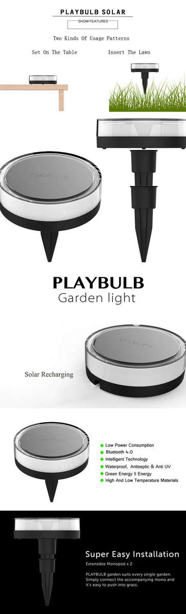 *LOCAL STOCK* LED Bluetooth Solar Panel Garden Light