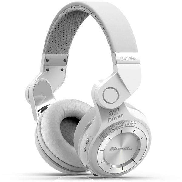 Original Bluedio T2 Over Ear Turbine Bluetooth Headphones - White