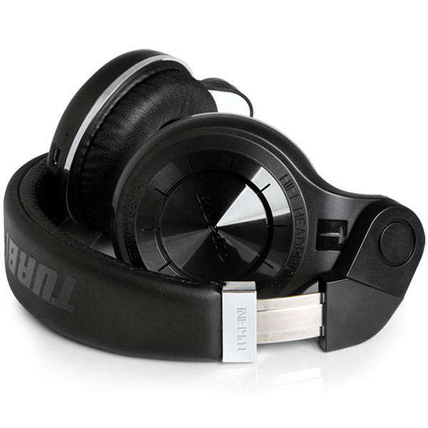 Original Bluedio T2 Over Ear Turbine Bluetooth Headphones - Black