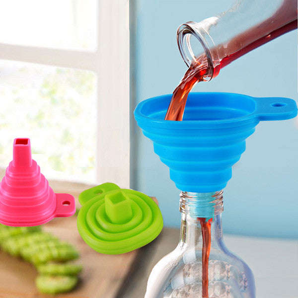 *LOCAL STOCK* Silicone Collapsible Mini Filling Kitchen Funnel - Green