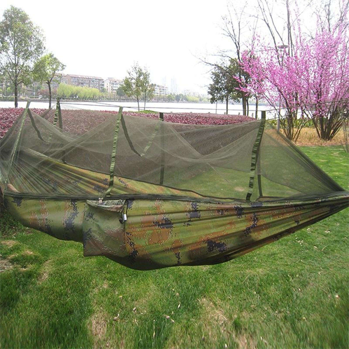 Portable Double Person Hammock Bed With Mosquito Net