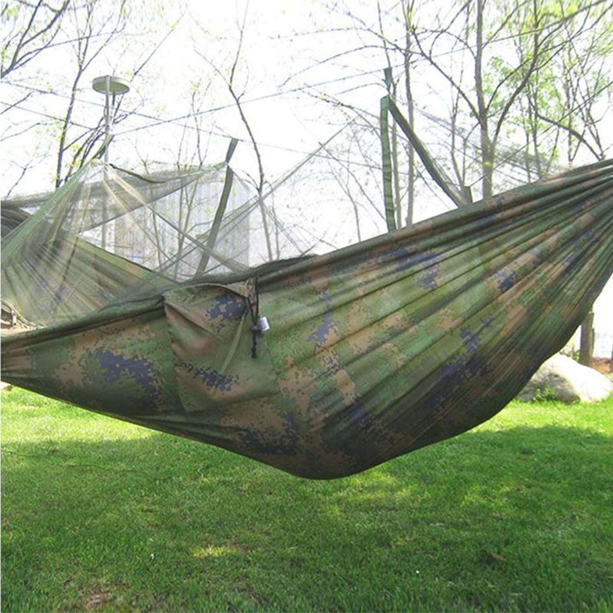 Portable Double Person Hammock Bed With Mosquito Net