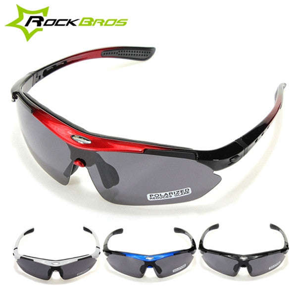 RockBros Polarized Cycling Sunglasses Bike Glasses - Red