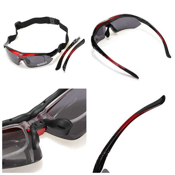 RockBros Polarized Cycling Sunglasses Bike Glasses - Red