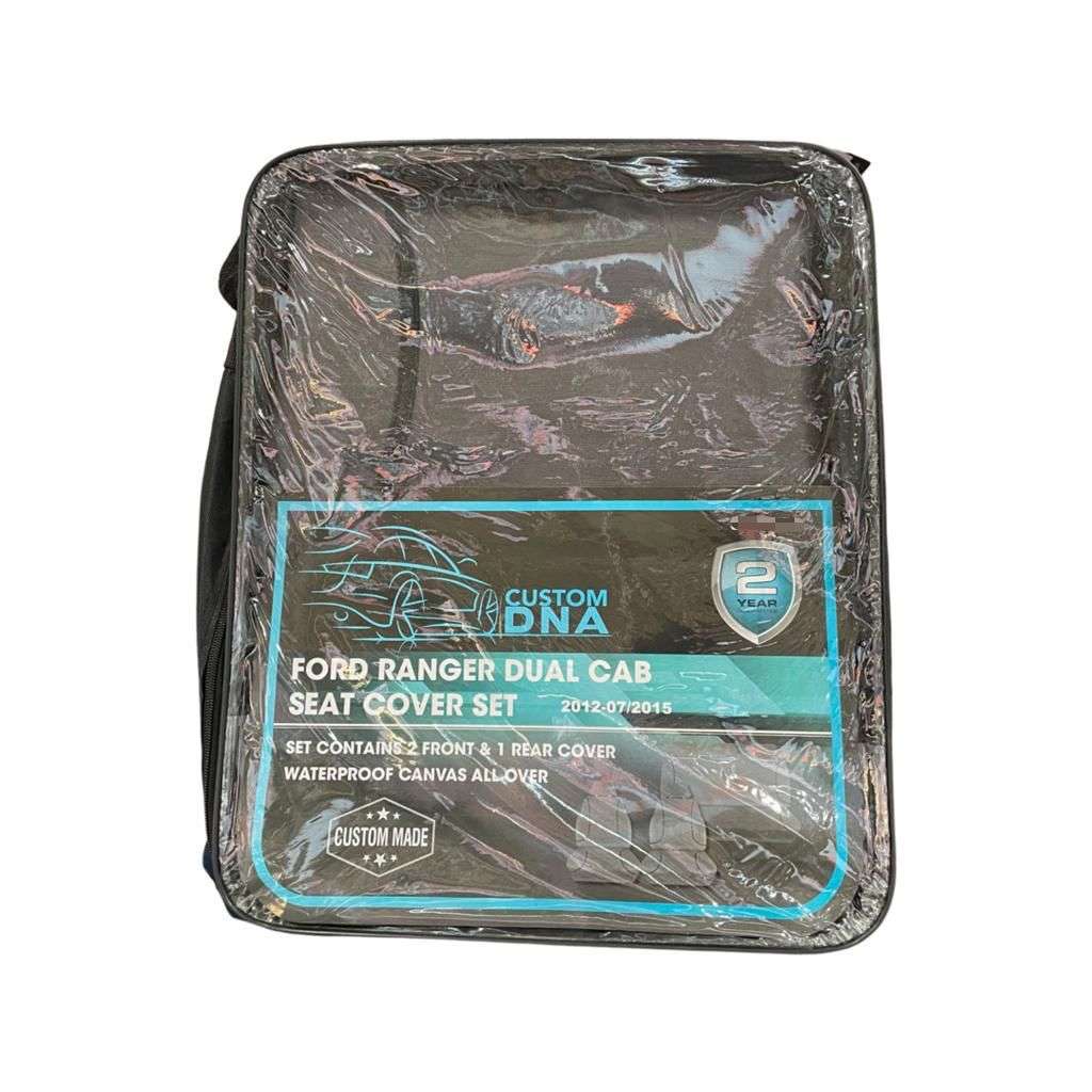 Custom DNA 11 Piece Grey Ford Ranger Double Cab Seat Cover Set