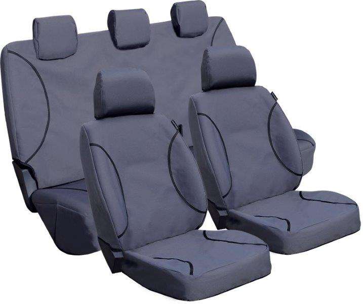 Custom DNA 11 Piece Grey Ford Ranger Double Cab Seat Cover Set