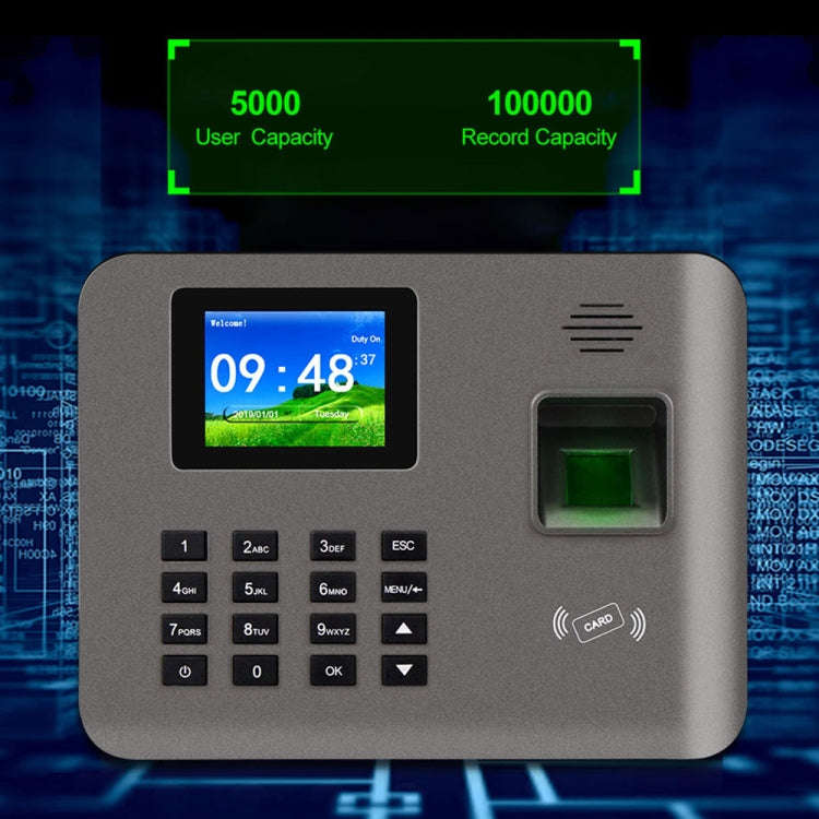 Realand AL321D Fingerprint Time Attendance with 2.4 inch Color Screen & ID Card Function & Battery