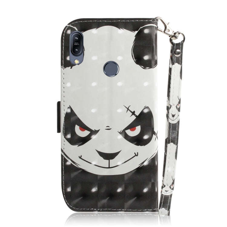 3D Colored Drawing Angry Bear Pattern Horizontal Flip Leather Case for Asus Zenfone Max (M2) ZB63...