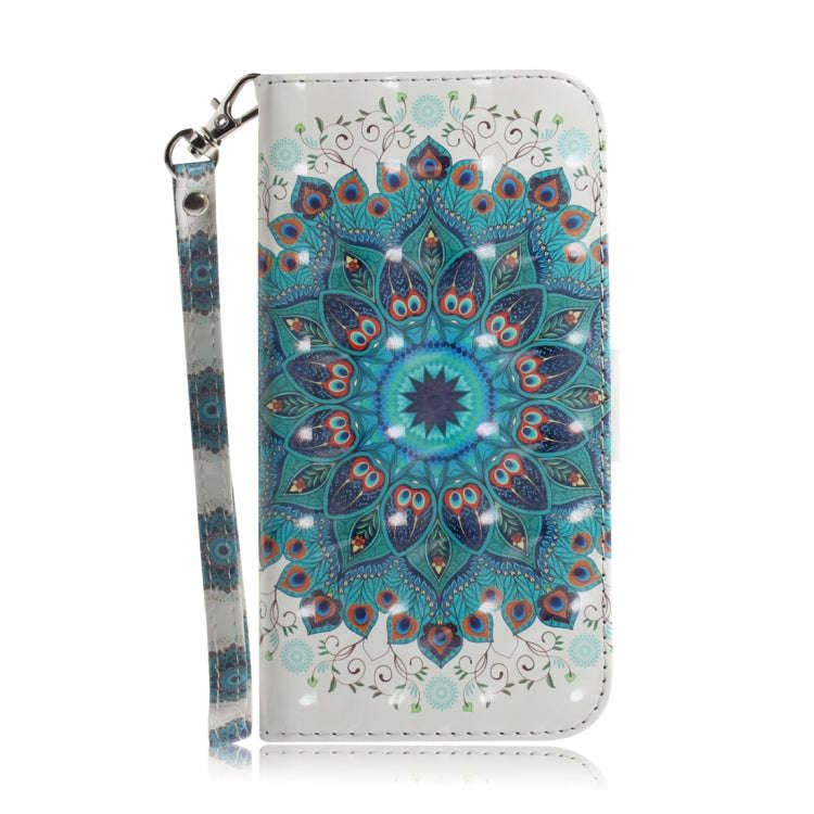 3D Colored Drawing Peacock Wreath Pattern Horizontal Flip Leather Case for Asus Zenfone Max Pro (...