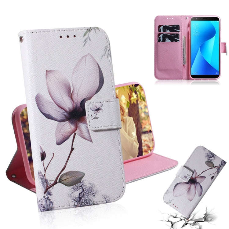 Magnolia Flower Pattern Coloured Drawing Horizontal Flip Leather Case for Asus Zenfone Max Plus (...