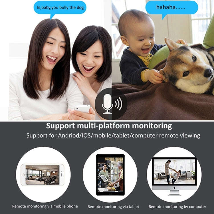 YH001 720P HD 1.0 MP Wireless IP Camera, Support Infrared Night Vision / Motion Detection / APP C...