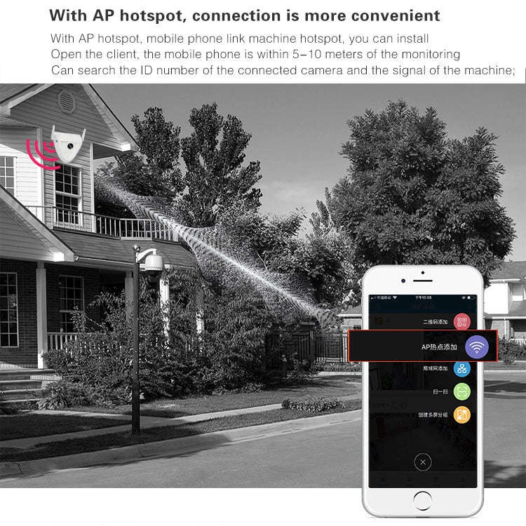 DP16 2.0 Megapixel 42 LEDs Garden Light Smart Camera, Support Motion Detection / Night Vision / V...