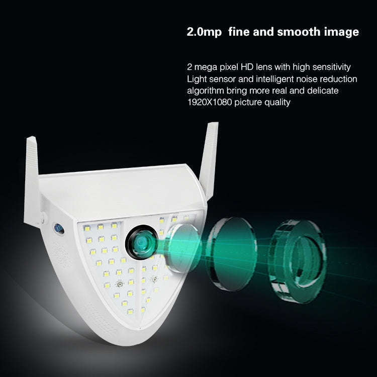 DP16 2.0 Megapixel 42 LEDs Garden Light Smart Camera, Support Motion Detection / Night Vision / V...