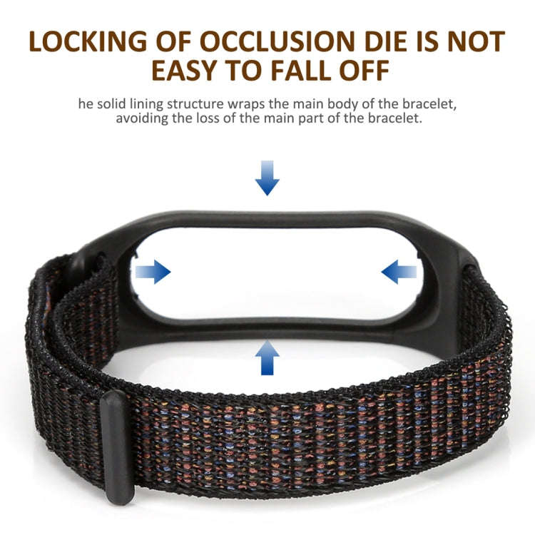 Smart Watch Nylon Woven Watch Band for Xiaomi Mi Band 3 / 4(Colour)
