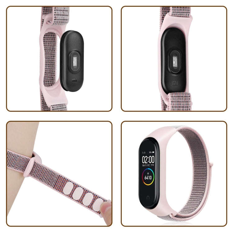 Smart Watch Nylon Woven Watch Band for Xiaomi Mi Band 3 / 4(Blue)