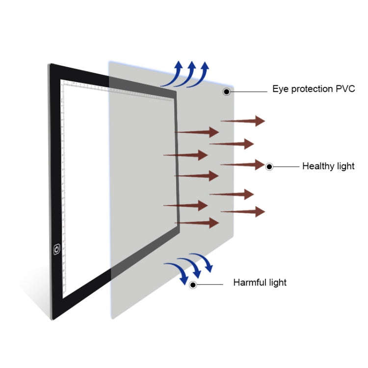 8W 5V LED USB Stepless Dimming A3 Acrylic Scale Copy Boards Anime Sketch Drawing Sketchpad with U...