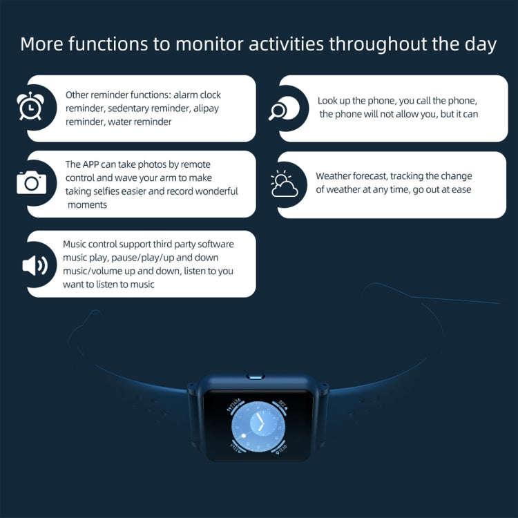 P8 1.3 inch IPS Color Screen Smart Watch, Support Heart Rate Monitoring / Blood Pressure Monitori...