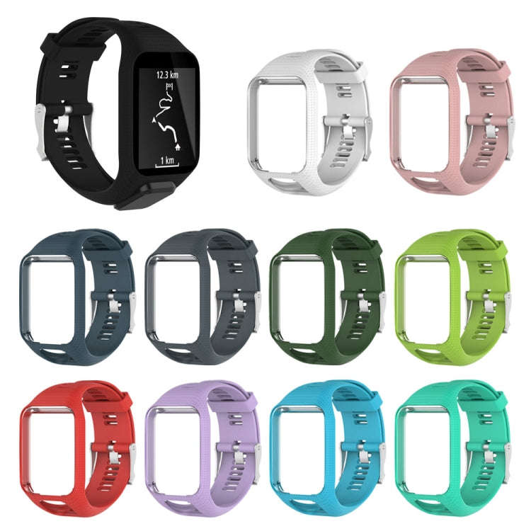 Silicone Sport Watch Band for Tomtom Runner 2/3 Series (Black)