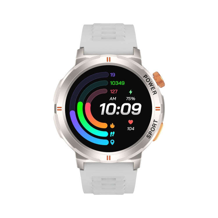 M52 1.43 inch Screen IP68 Waterproof Smart Watch, Support Bluetooth Call / Heart Rate (Silver)