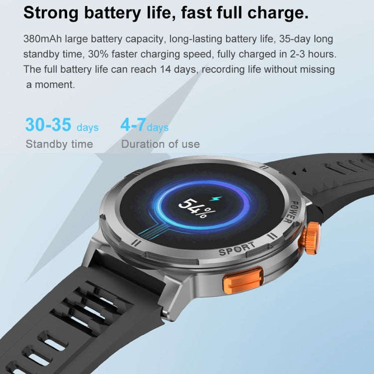 M52 1.43 inch Screen IP68 Waterproof Smart Watch, Support Bluetooth Call / Heart Rate (Silver)