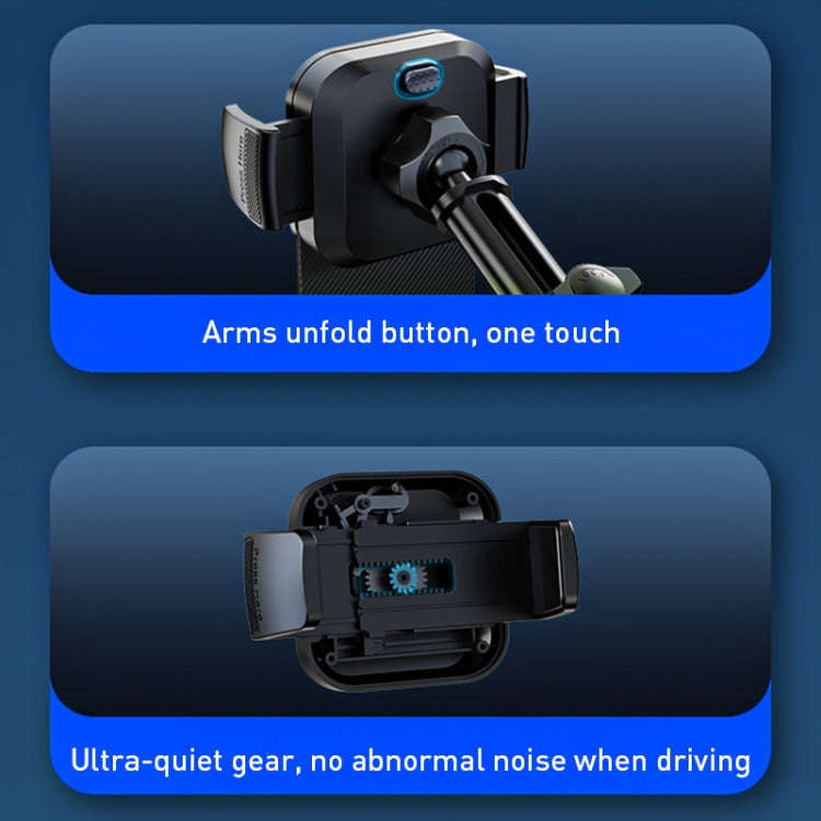 Yesido C174 Suction Cup Type Telescopic Car Phone Holder (Black)