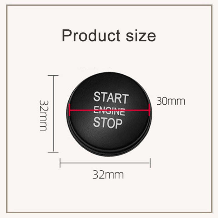 One-key Start Engine Stop Switch Button for Land Rover Range Rover Executive, Left Driving (Red)