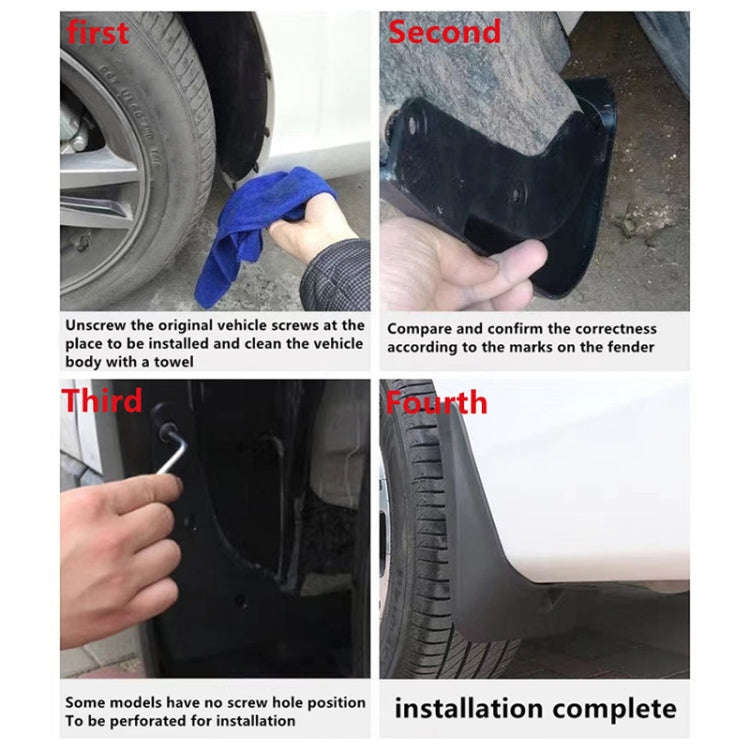 For Changan UNI-K 2021-2022 4pcs/Set Car Auto Soft Plastic Splash Flaps Fender Guard