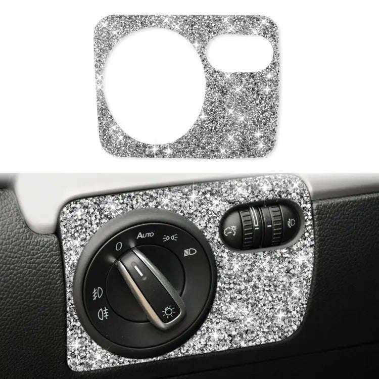Car Headlight Diamond Decoration Cover Sticker for Volkswagen Golf 6 2008-2012, Left-hand Drive