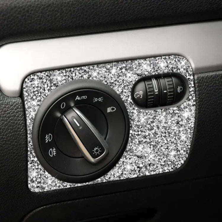Car Headlight Diamond Decoration Cover Sticker for Volkswagen Golf 6 2008-2012, Left-hand Drive