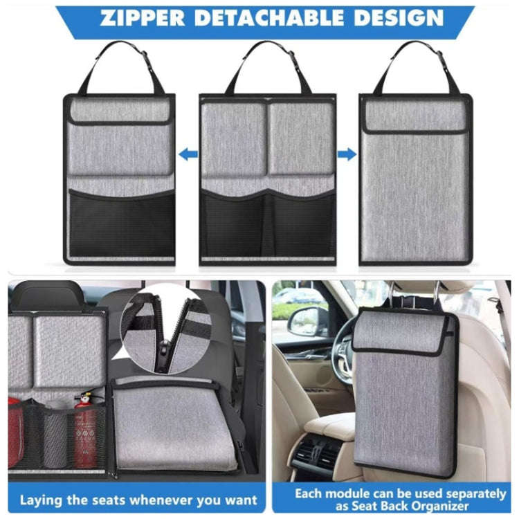 Car Hanging Back Seat Trunk Storage Bag Trunk Oxford Cloth Hanging Bag (Grey)