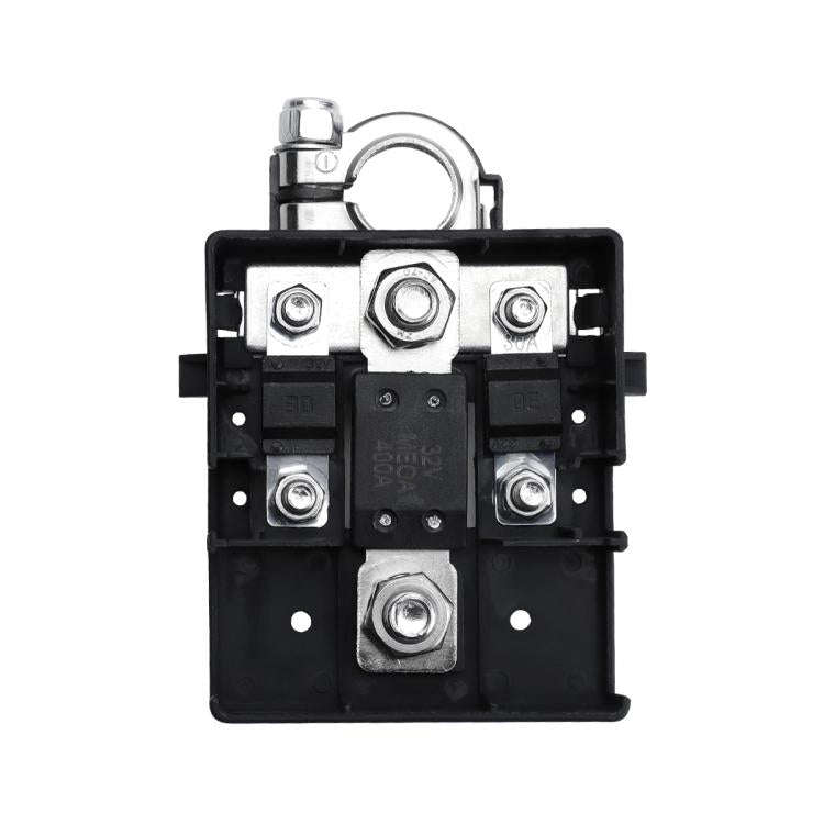 Car Battery Distribution Terminal 32V 400A Quick Release Fused Clamps Connector (Black)