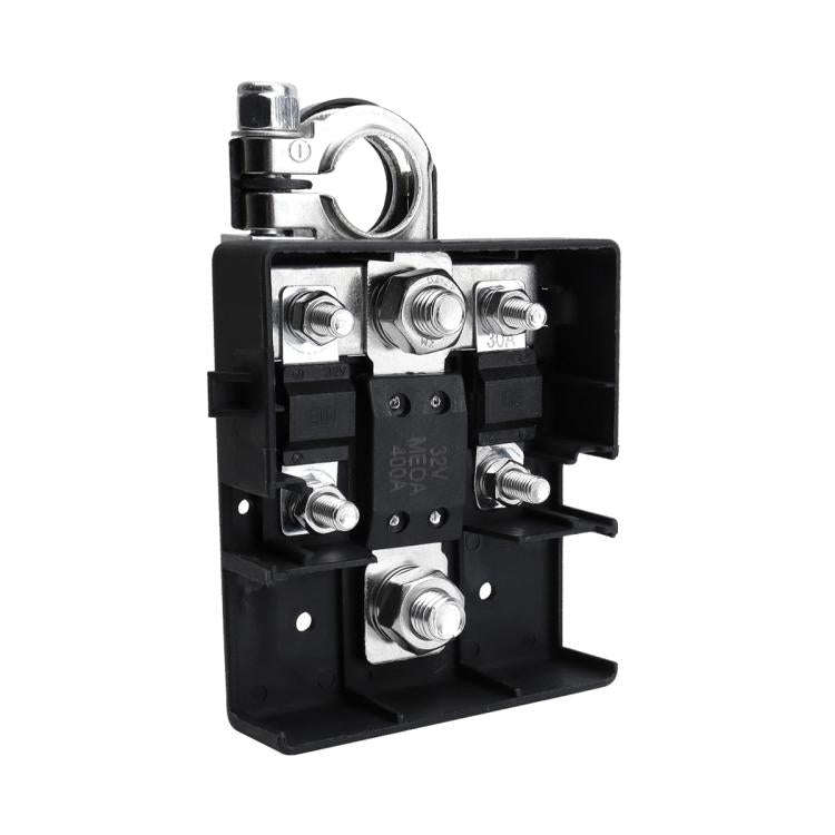Car Battery Distribution Terminal 32V 400A Quick Release Fused Clamps Connector (Black)