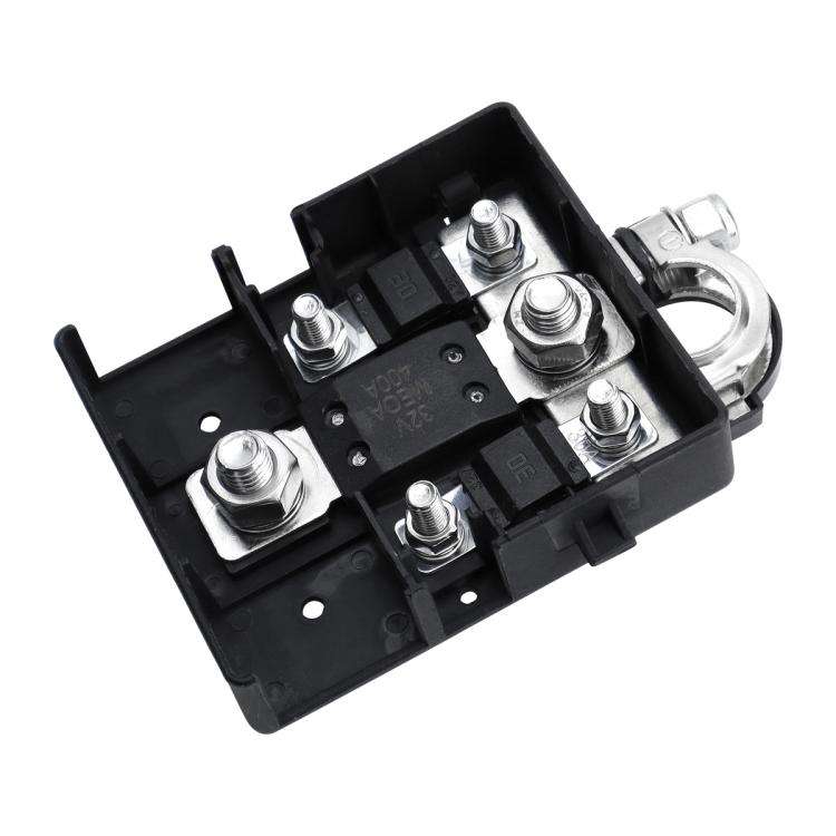 Car Battery Distribution Terminal 32V 400A Quick Release Fused Clamps Connector (Black)