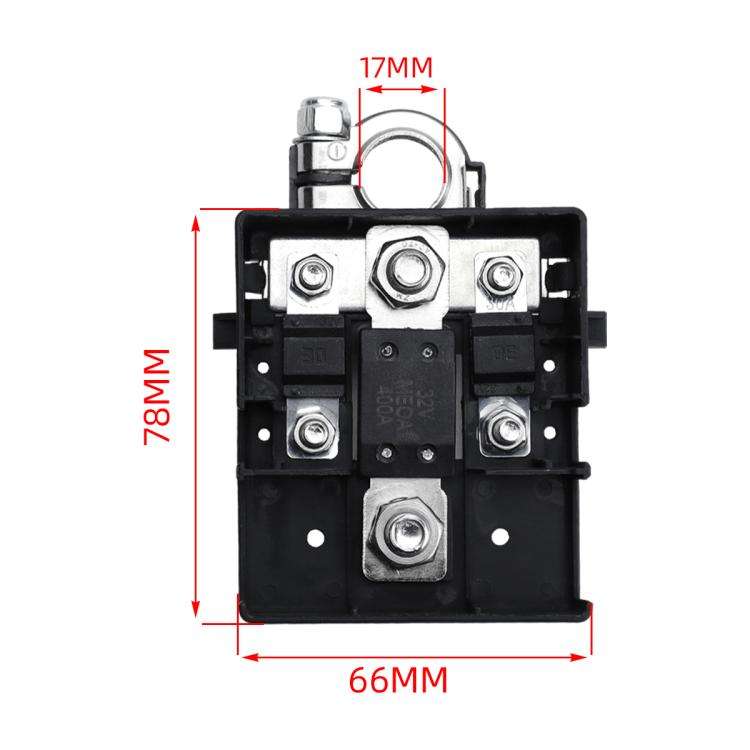 Car Battery Distribution Terminal 32V 400A Quick Release Fused Clamps Connector (Black)