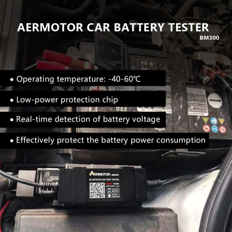 AERMOTOR BM300 Bluetooth 12V Car Battery Tester Battery Analyzer