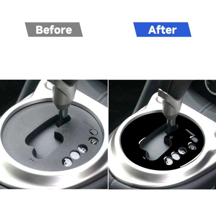 For Nissan 370Z Z34 2009- Car Automatic Transmission Panel Decorative Sticker, Right Drive (Black)