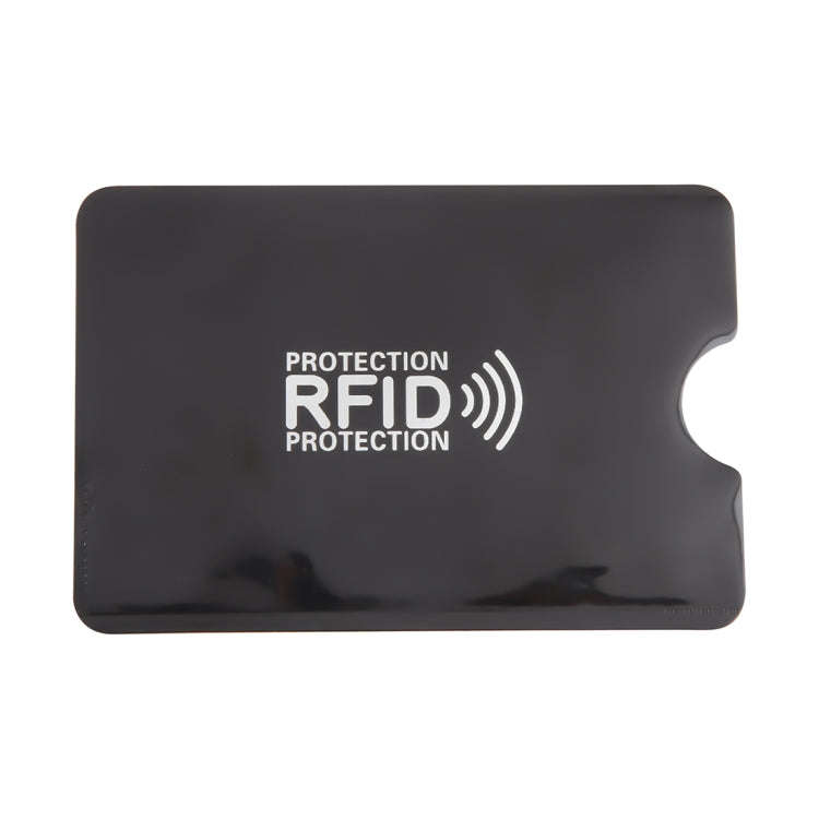 100pcs Aluminum Foil RFID Blocking Credit Card ID Bank Card Case, Size: 9 x 6.3cm (Black)