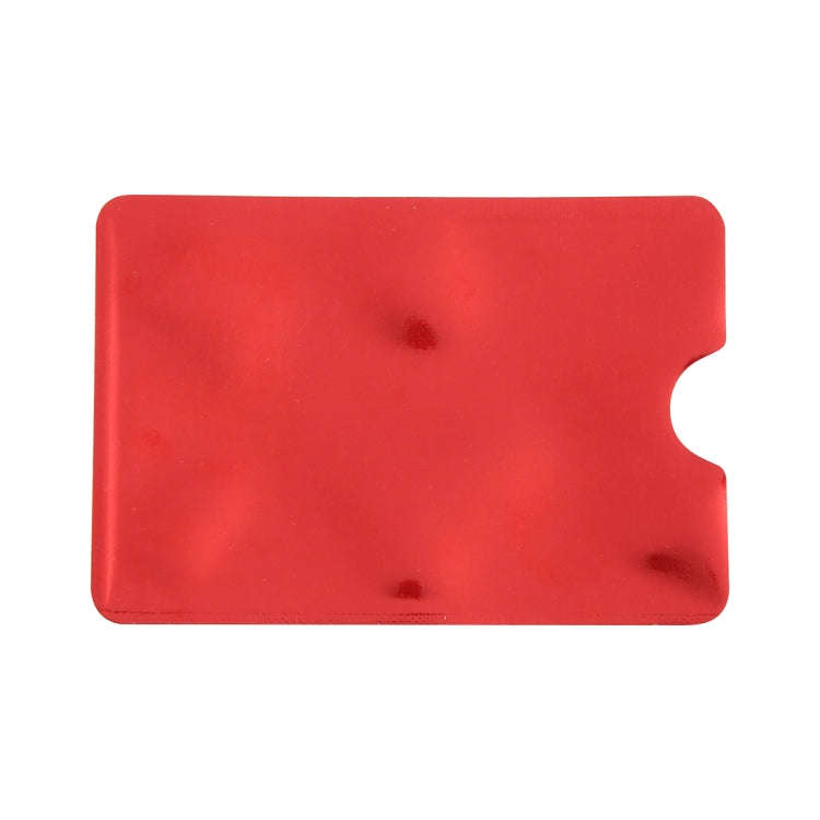 100pcs Aluminum Foil RFID Blocking Credit Card ID Bank Card Case, Size: 9 x 6.3cm (Red)
